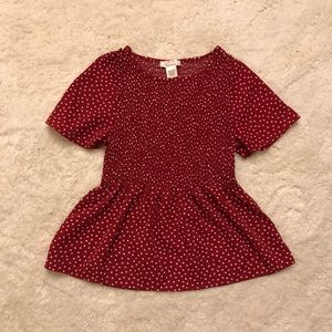 Urban Romantics Top princess polka dot blouse